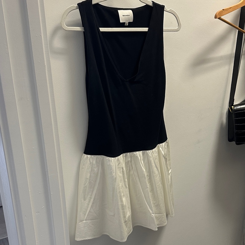 Reformation Black and White Mini Dress